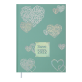 Ежедневник датированный 2022 Buromax SAVE А5 бирюзовый 336 с (BM.2167-06)