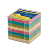 Бокс з кольоровим папером Buromax, 90х90х90 мм, 1000 л, прозорий (BM.2291-03)
