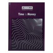 Книга канцелярська Buromax Time Is Money, А4, 96 л, клітина, офсет, тверда обкладинка, фіолетовий (BM.2400-107)