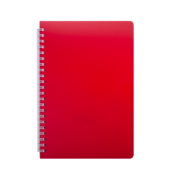 Тетрадь Buromax Bright 60 листов А5 в клетку пластиковая обложка Красный (BM.24554155-05)