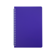 Тетрадь Buromax Bright 60 листов А5 в клетку пластиковая обложка Фиолетовый (BM.24554155-07)
