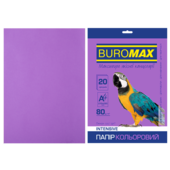 Бумага цветная Buromax, А4, 80г/м2, INTENSIV, фиолетовый, 20 листов (BM.2721320-07)