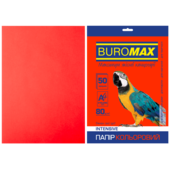 Бумага цветная Buromax, А4, 80г/м2, INTENSIV, красный, 50 листов (BM.2721350-05)