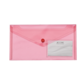 Папка-конверт на кнопке Buromax Travel, DL (240x130 мм), красный (BM.3938-05)