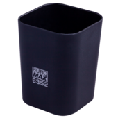Стакан пластиковый Buromax RUBBER TOUCH для письменных принадлежностей, черный (BM.6352-01)