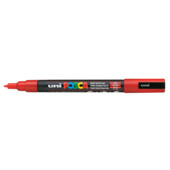 Маркер для всех типов поверхности Uni Posca, 0,9-1,3 мм, красный (PC-3M.Red)