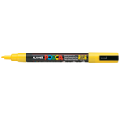 Маркер для всех типов поверхности Uni Posca, 0,9-1,3 мм, желтый (PC-3M.Yellow)