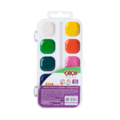 Акварельные водорастворимые краски ZiBi на белой палитре 10 цветов Kids Line (ZB.6543-10)