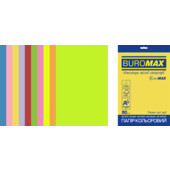 Набор цветной бумаги Buromax Euromax А4, 80г/м2, NEON+INTENSIVE, 10цв., 20л. (BM.2721820E-99)