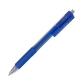 Ручка гелевая автоматическая Buromax TARGET, 0.5 мм, прозр. корпус, с рез. грипом, синие чернила (BM.8332-01)