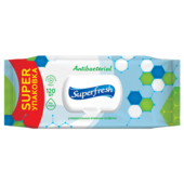 Серветки Superfresh Antibacterial вологі з клапаном 120 шт (sr.42285)
