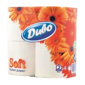 Туалетний папір Диво Soft, 4 рул, на гільзі, 2 шари, білий (тп.дв4б)